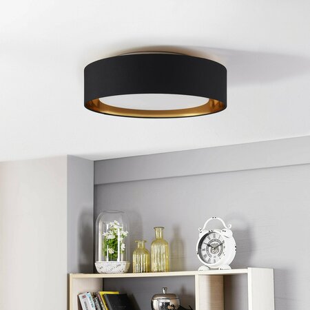 Bromi Design Naomi Flush mount  Black outside gold Inside B4107BBG